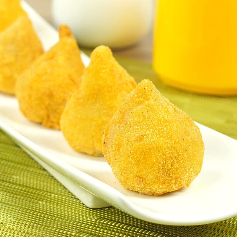 Coxinha de frango con harina de maíz de Doñarepa