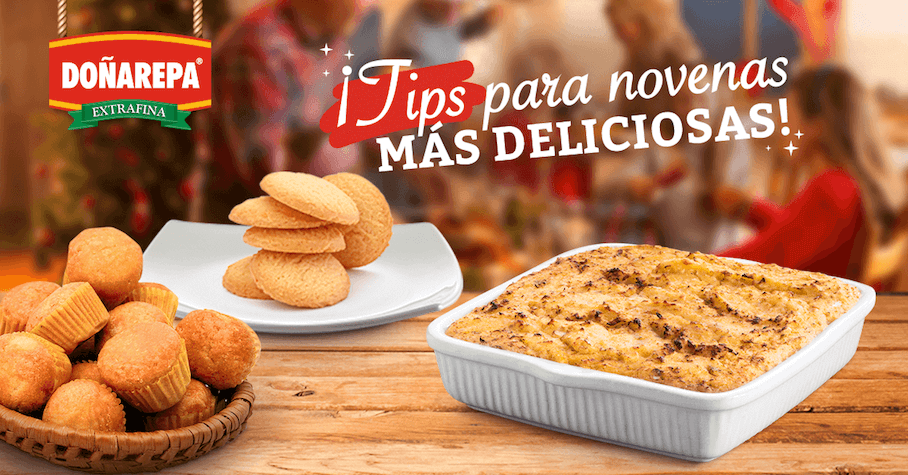 Comida para novenas con Doñarepa