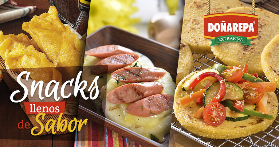 Snacks fáciles y rápidos de hacer con Doñarepa