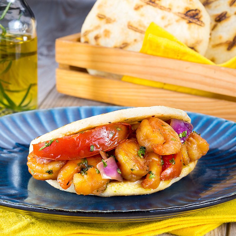 Arepa con Camarones Doñarepa