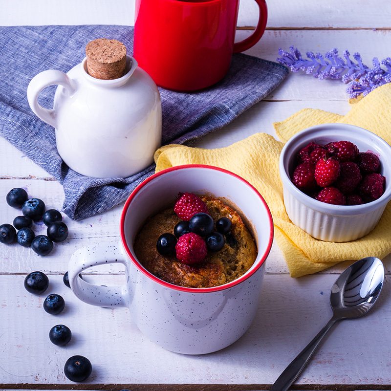 Mug Cake frutos rojos